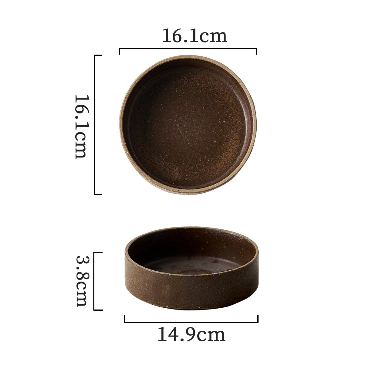 Rustic Kiln-Glazed Ceramic Deep Plate – 6.3 Inch