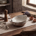 Double-Handle Ceramic Plate – 7.5 Inch