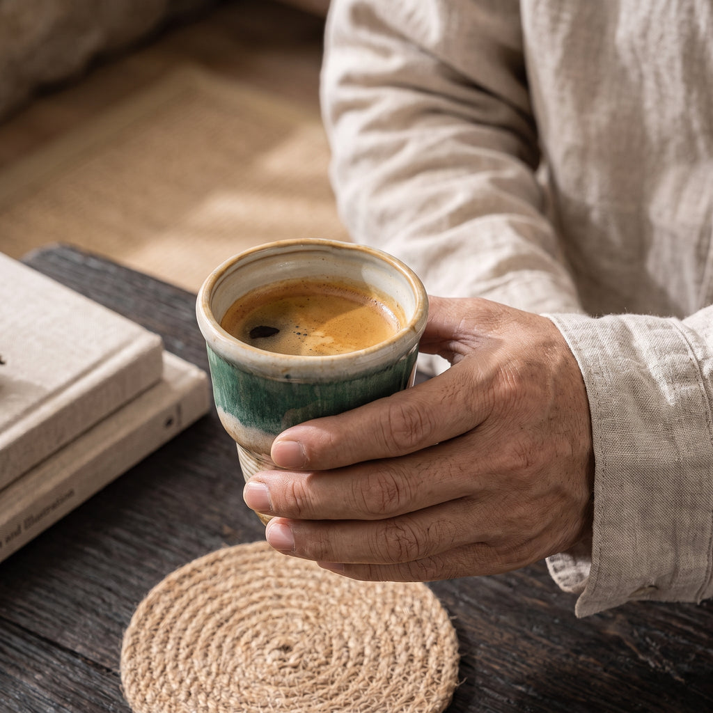 Japanese Wabi Sabi Coffee Cup & Creamer Set – 210ml