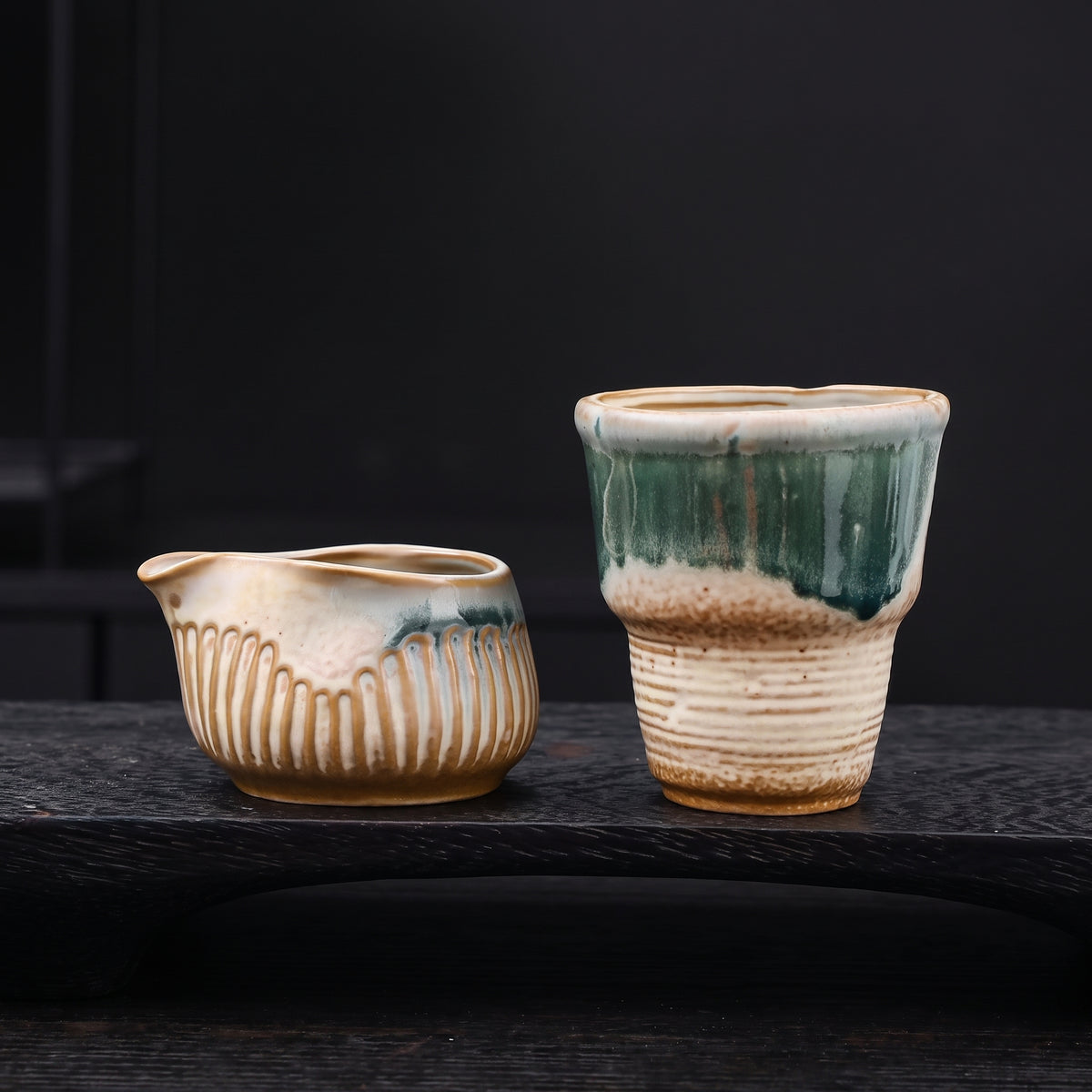 Japanese Wabi Sabi Coffee Cup & Creamer Set – 210ml