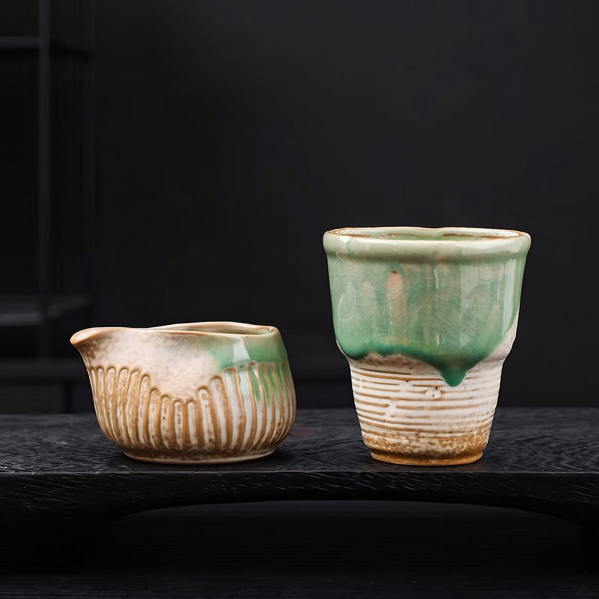 Japanese Wabi Sabi Coffee Cup & Creamer Set – 210ml