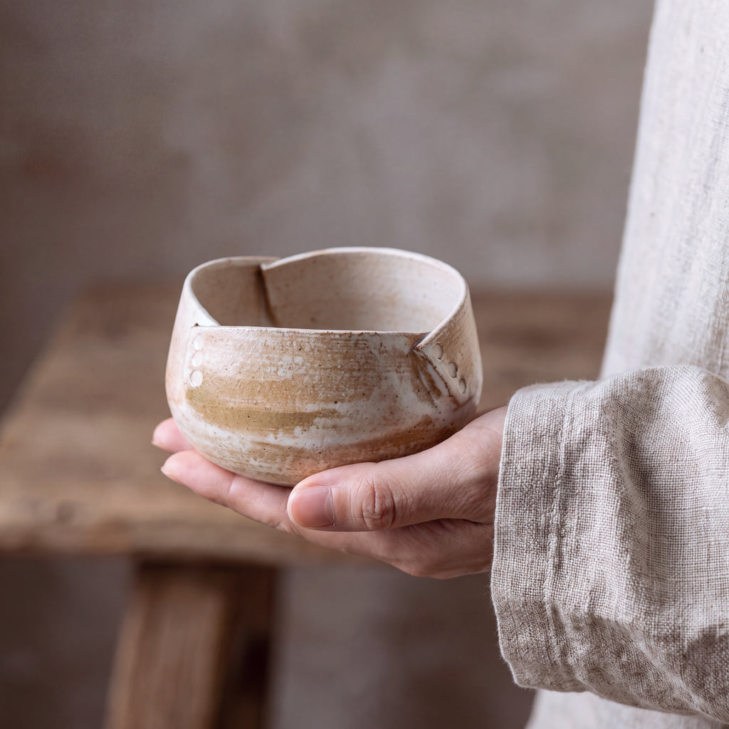 Wabi Sabi Irregular Rivet Ceramic Bowl – 3 / 4 / 6.5 Inch