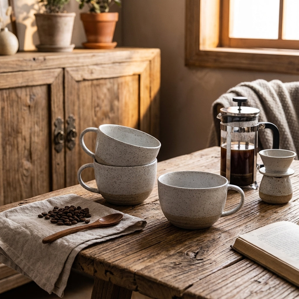 Rustic Large Pottery Mug – 550ml