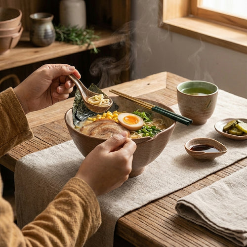 Fold-Edge Ceramic Bowl – 5 / 7 Inch
