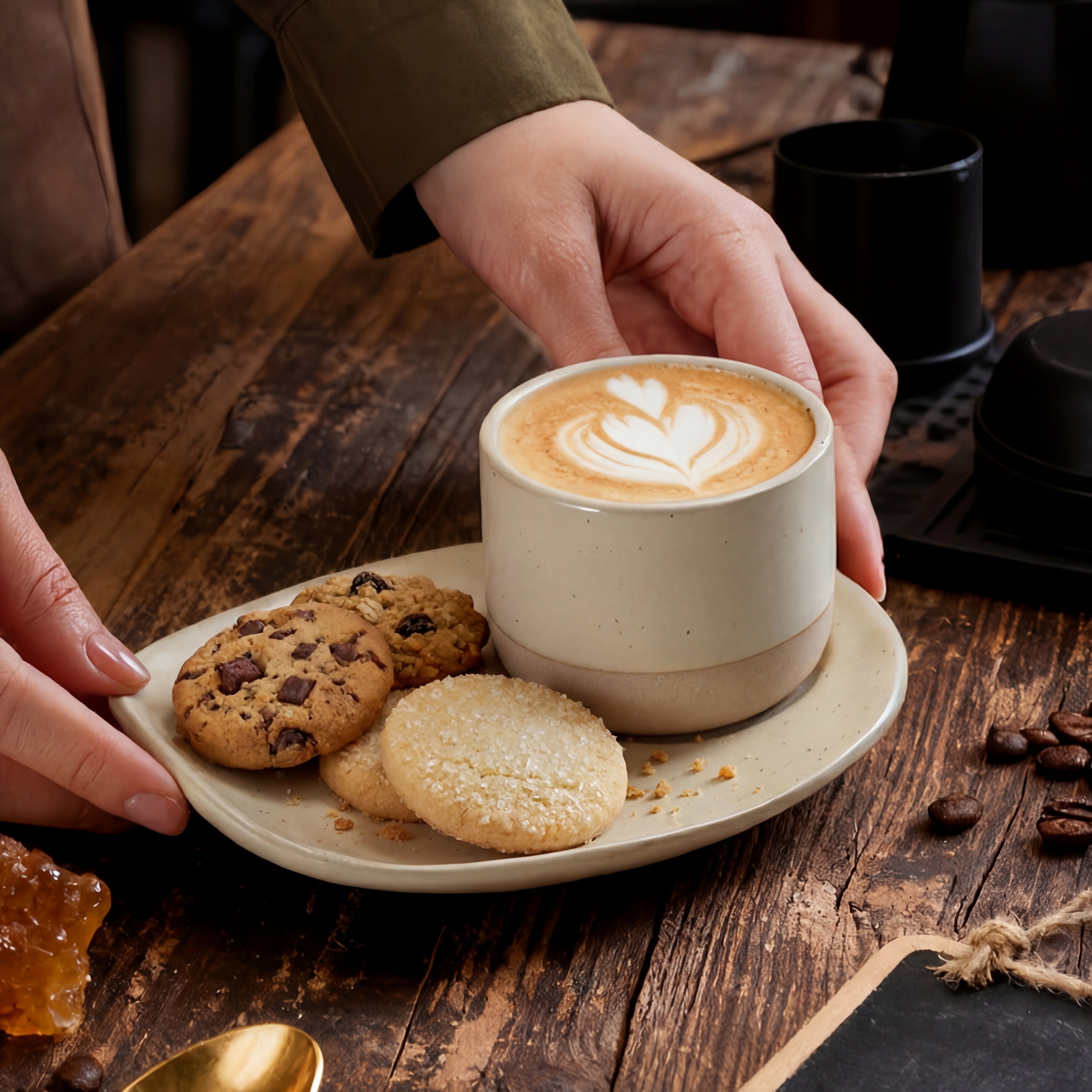 Minimalist Ceramic Cup & Oval Saucer Set – 100 / 180 / 230ml