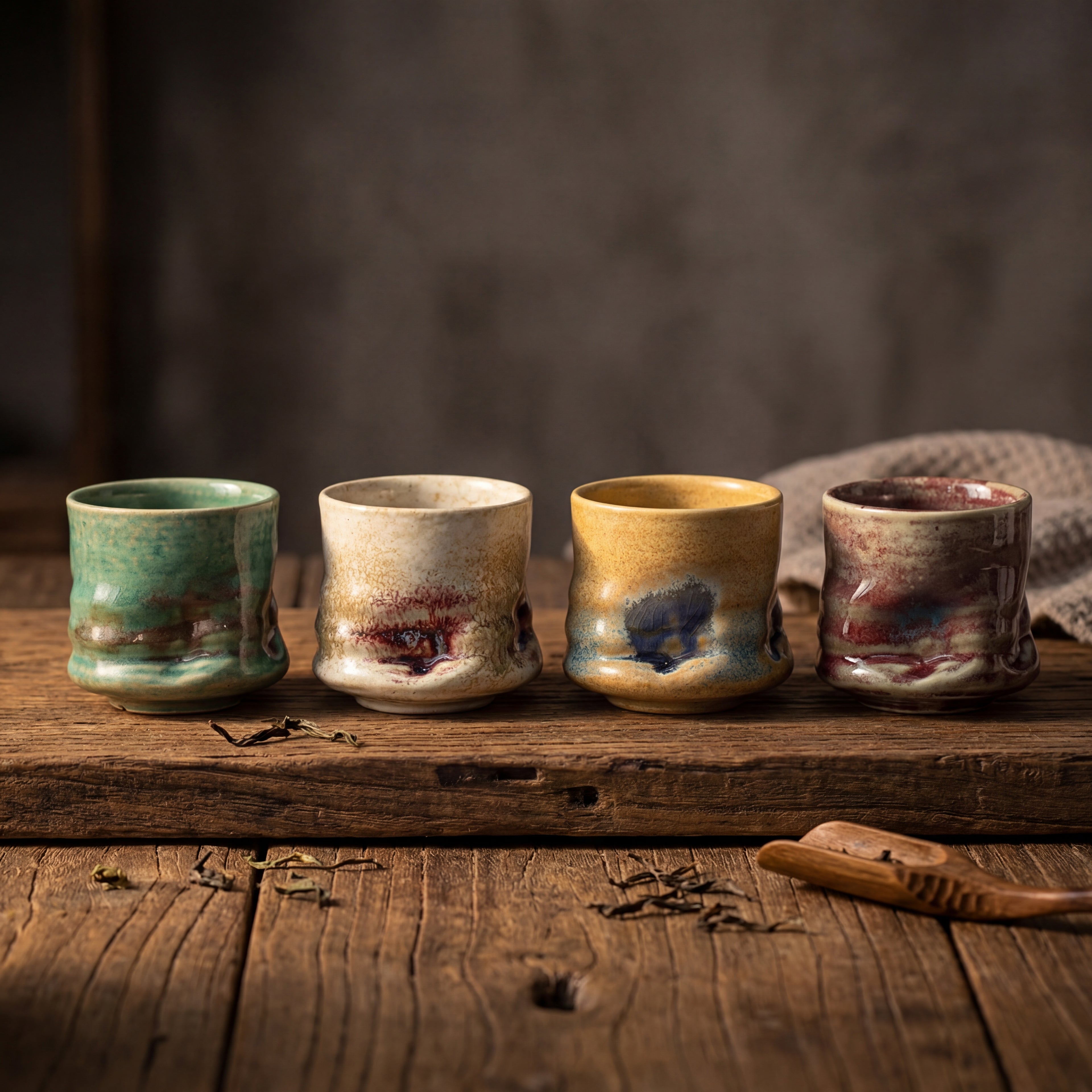 Four Seasons Kiln-Glazed Ceramic Cup – 230ml