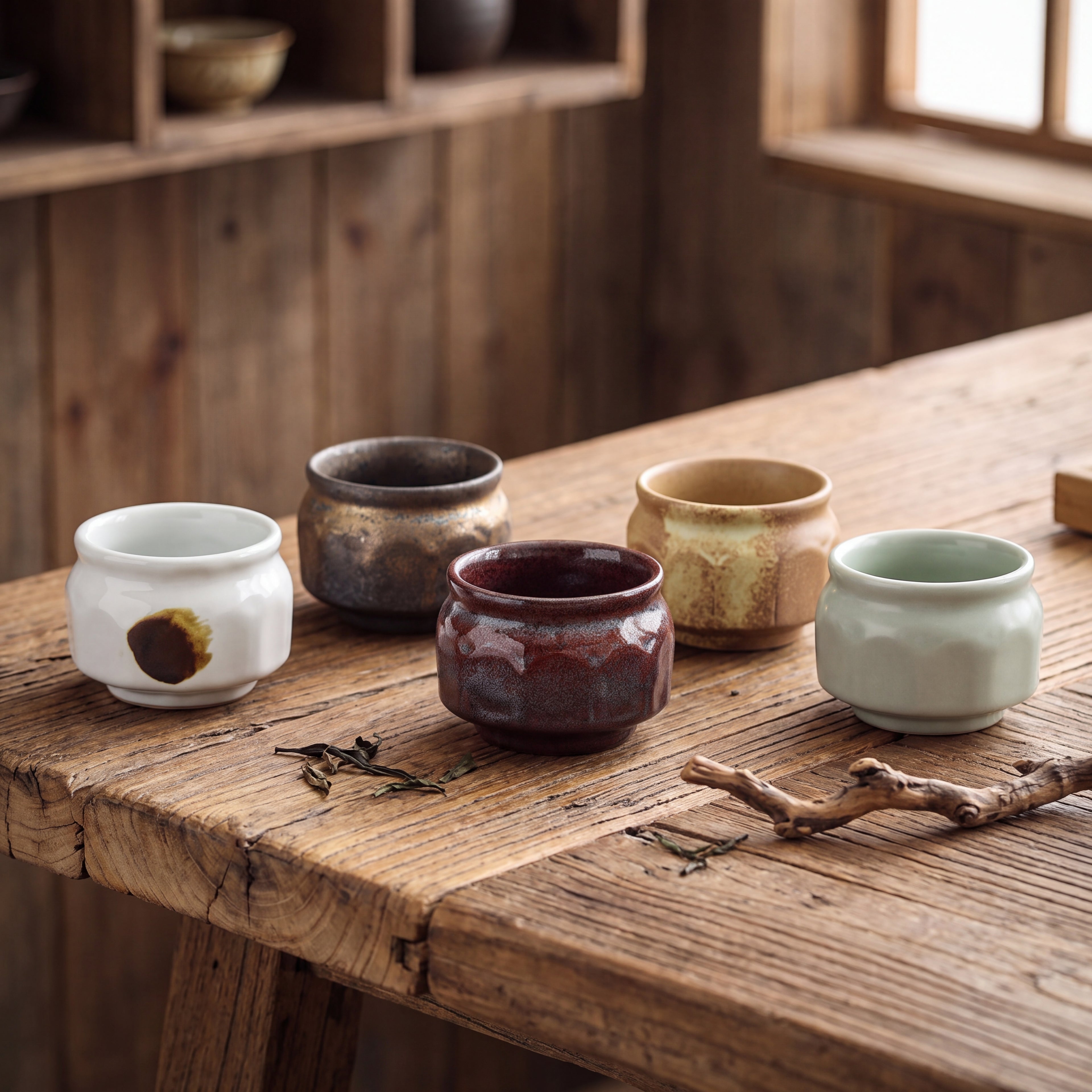 Wabi-Sabi Kiln-Glazed Ceramic Tea Cup – 130ml