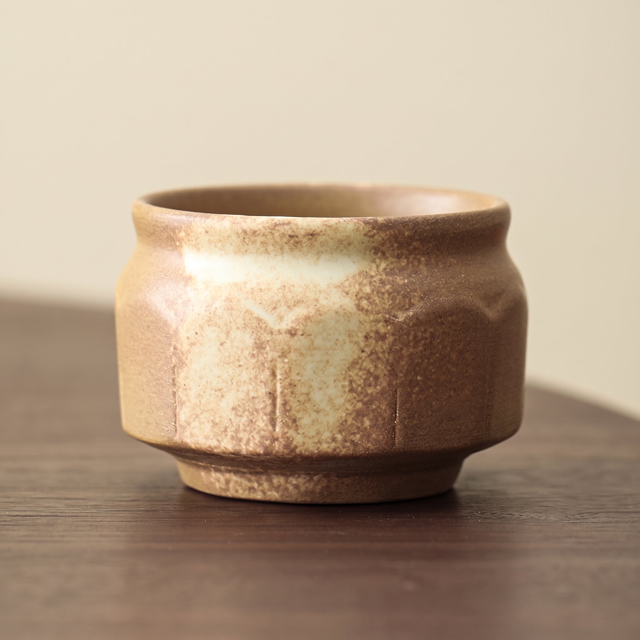 Wabi-Sabi Kiln-Glazed Ceramic Tea Cup – 130ml
