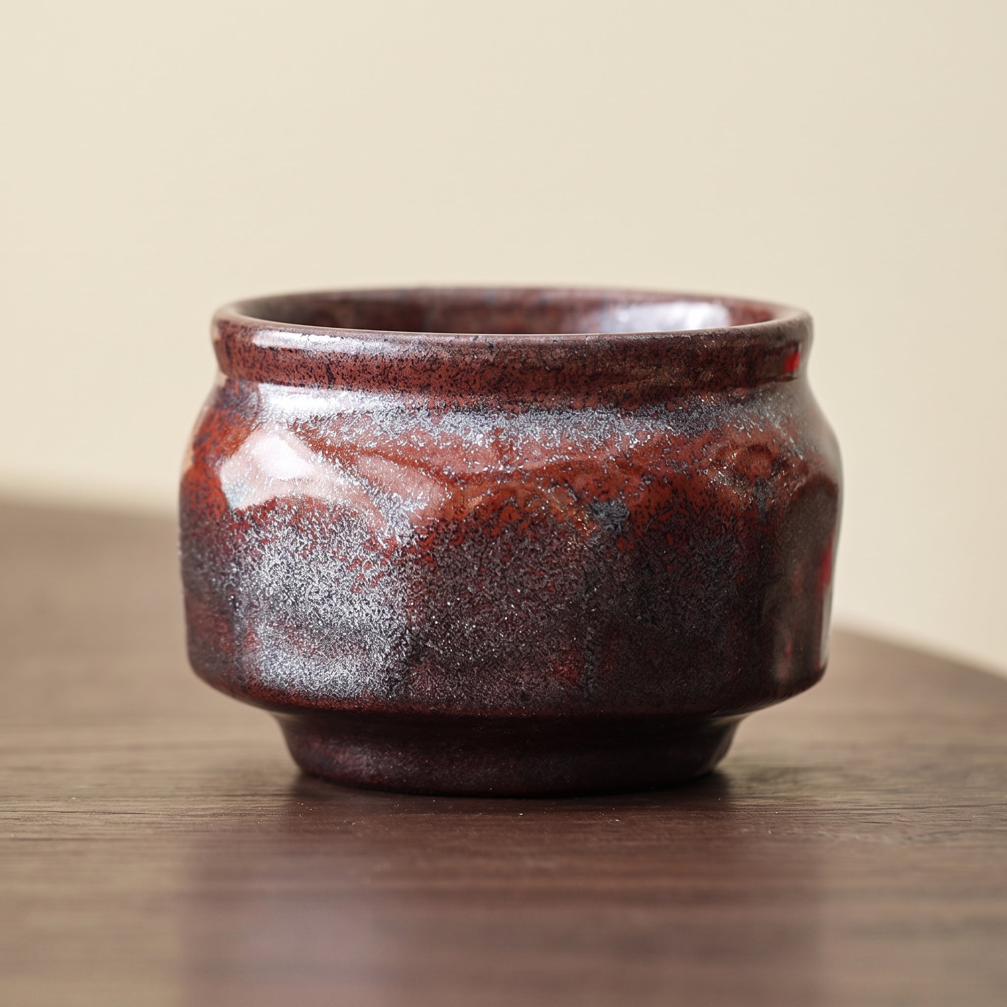 Wabi-Sabi Kiln-Glazed Ceramic Tea Cup – 130ml