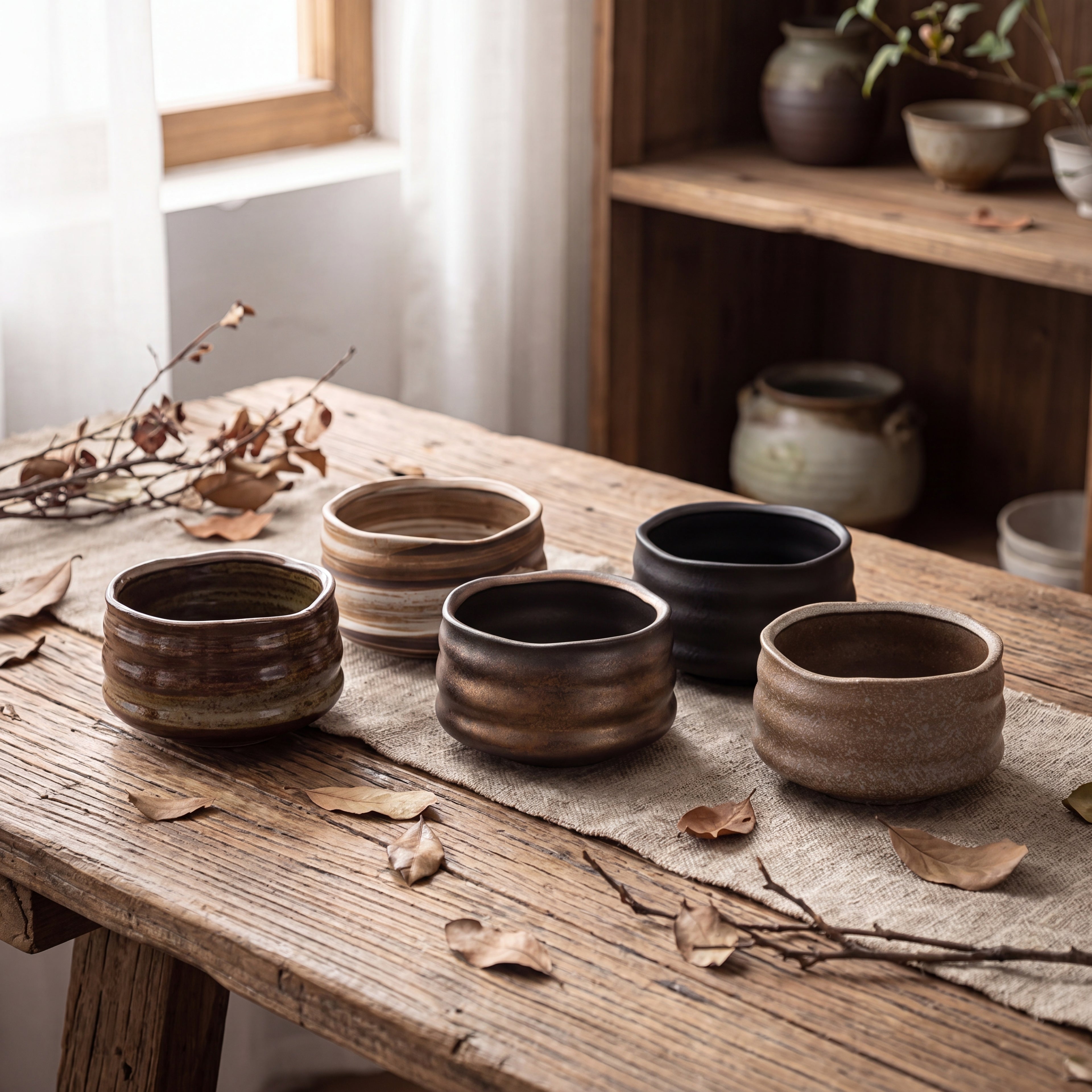 Wave Rim Ceramic Matcha Bowl – 600ml
