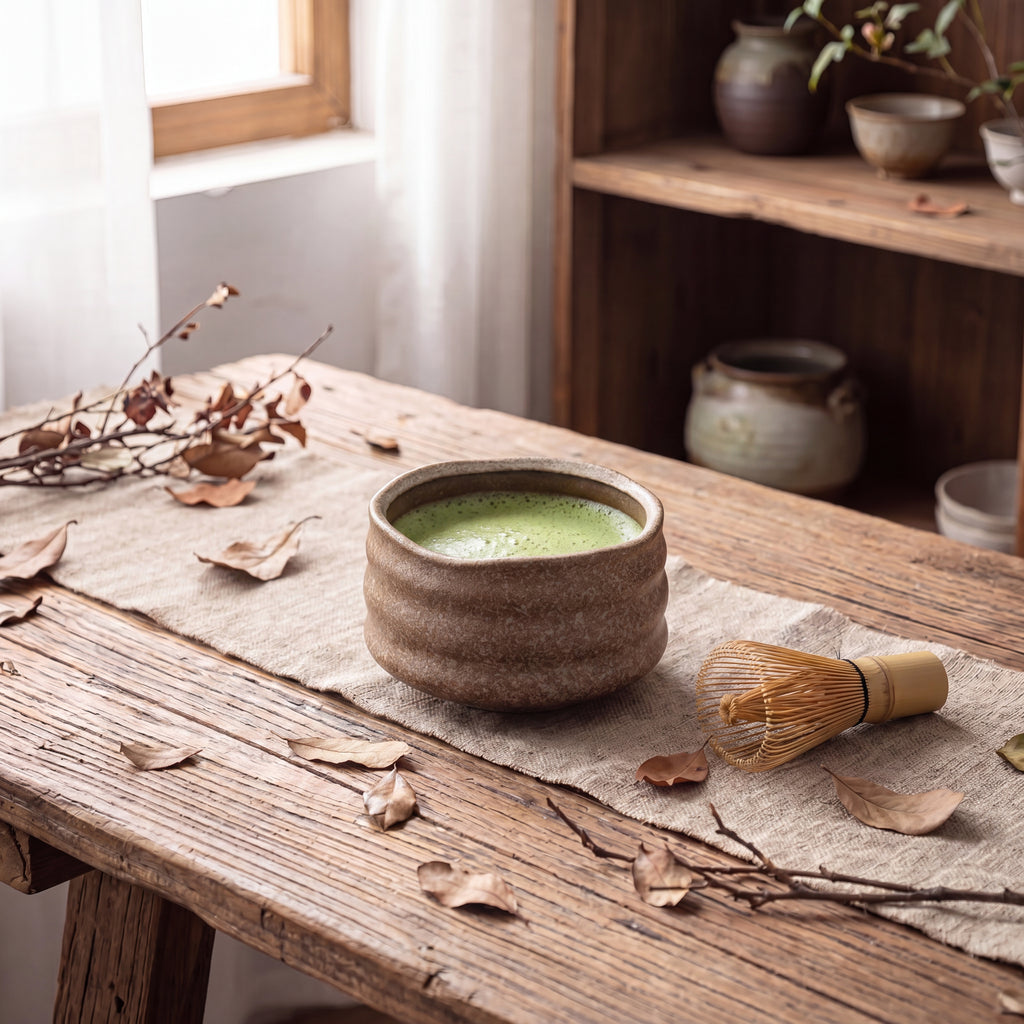 Wave Rim Ceramic Matcha Bowl – 600ml