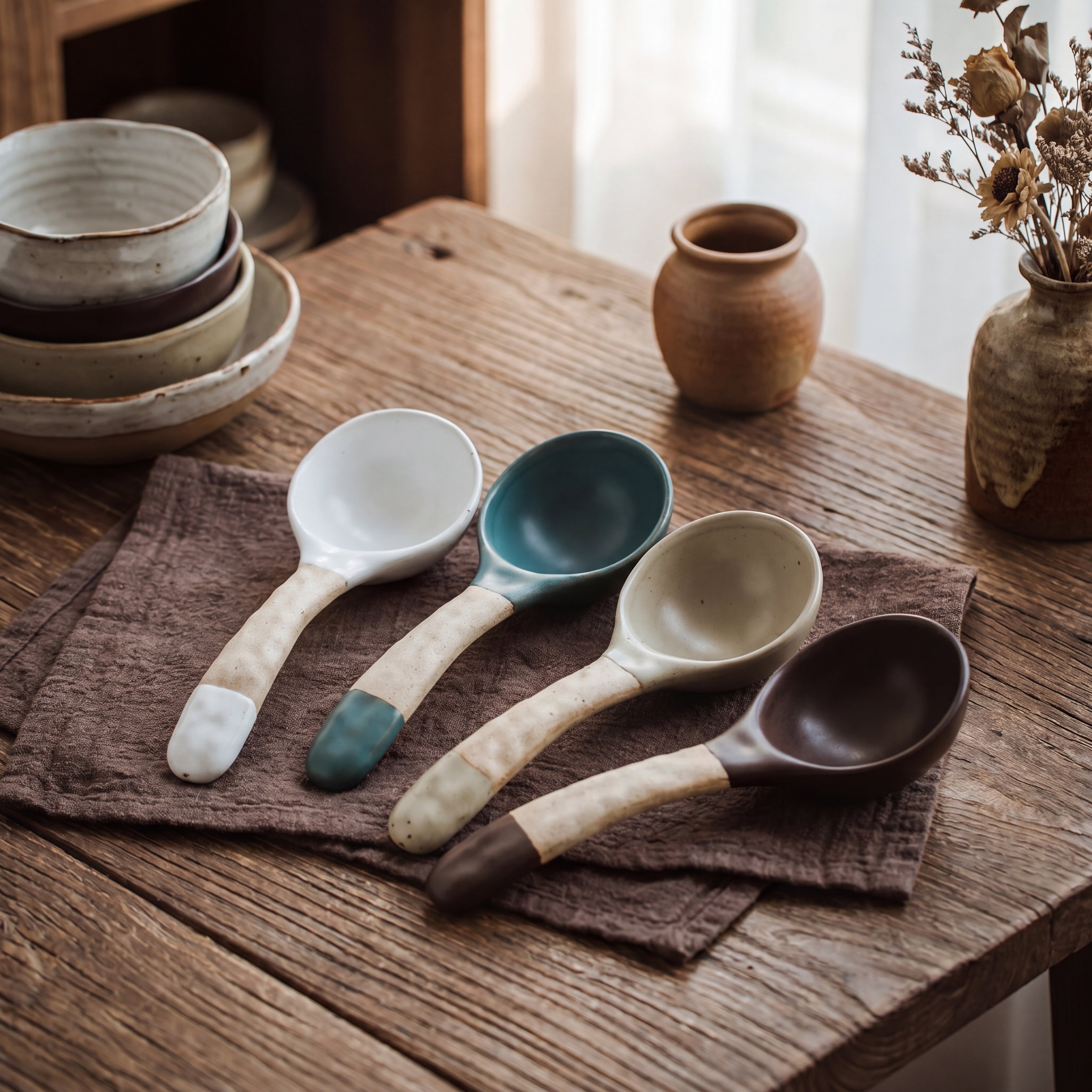 Rustic Ceramic Soup Ladle – 21.5cm