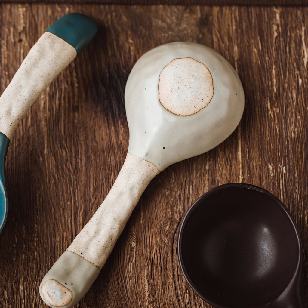 Rustic Ceramic Soup Ladle – 21.5cm