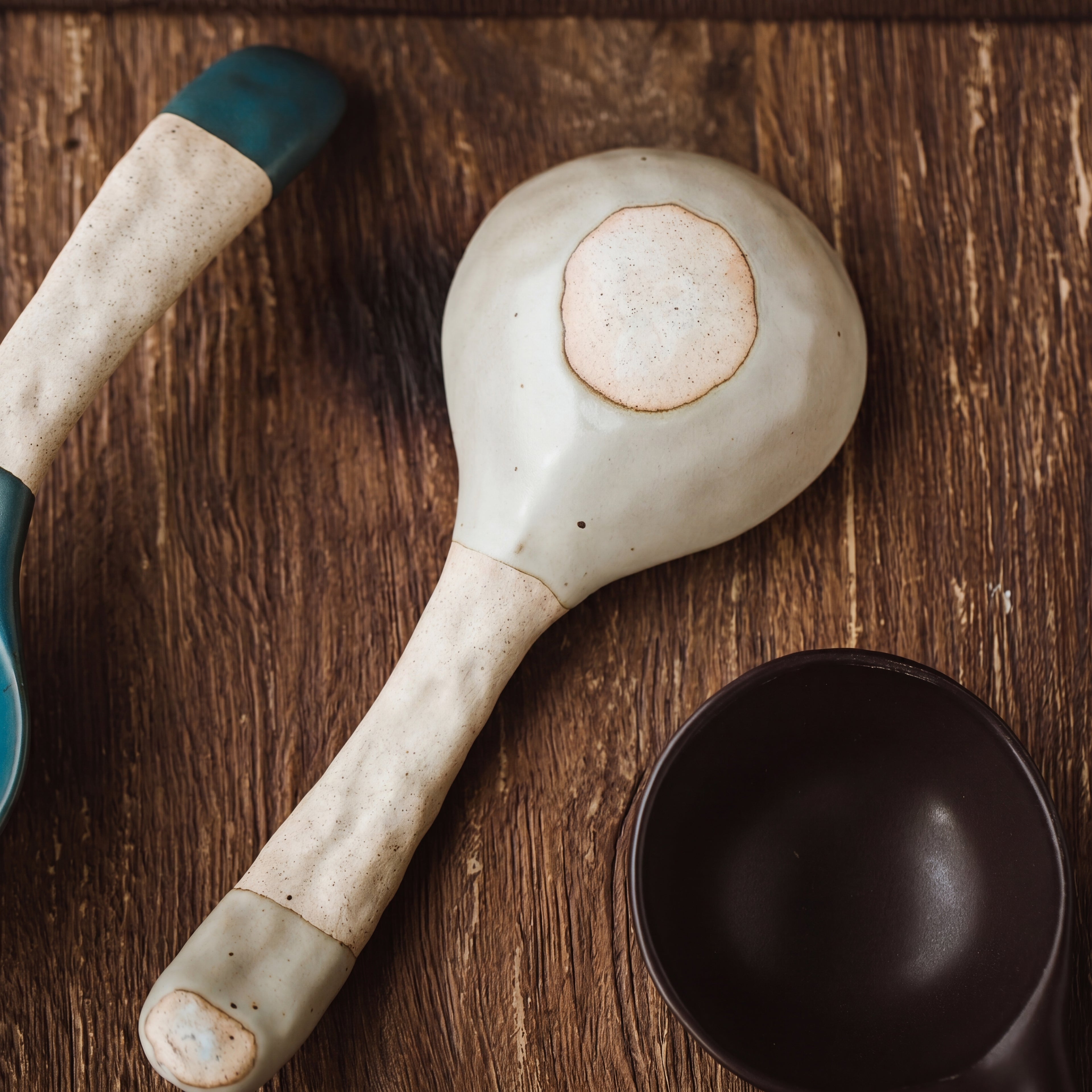 Rustic Ceramic Soup Ladle – 21.5cm