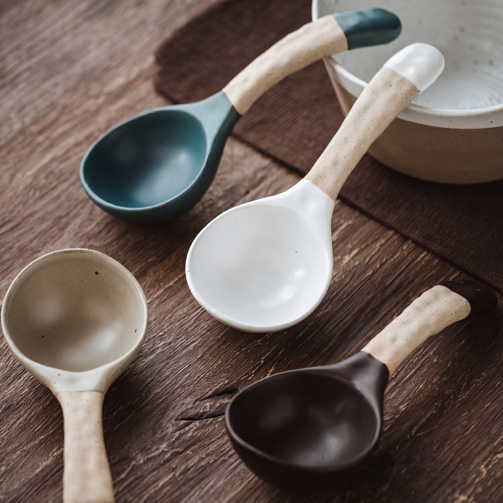 Rustic Ceramic Soup Ladle – 21.5cm