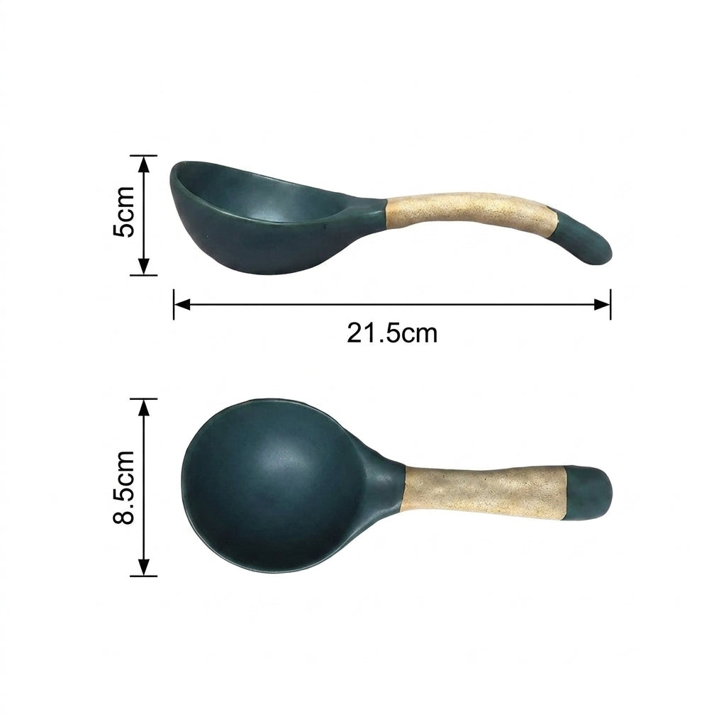 Rustic Ceramic Soup Ladle – 21.5cm