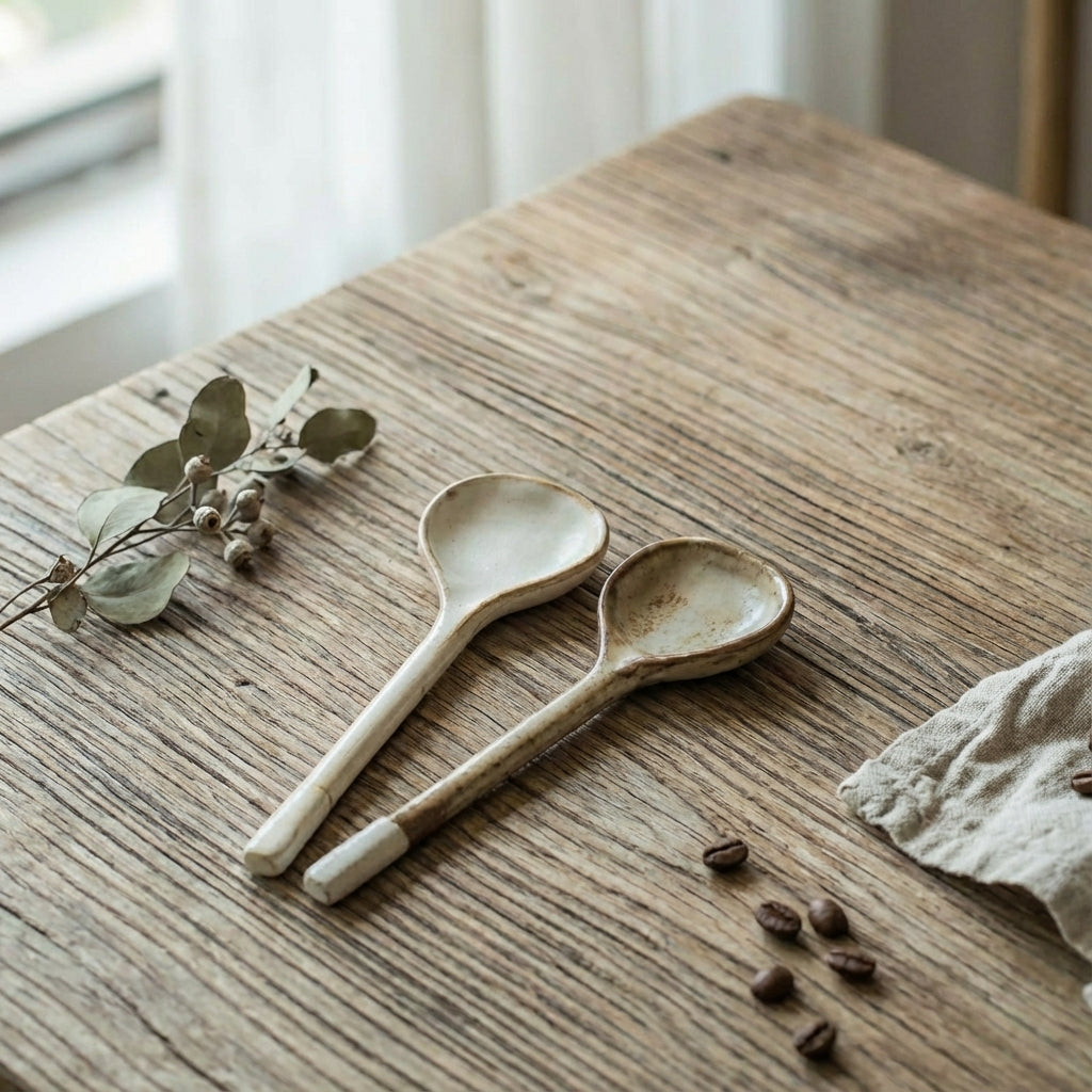 Rustic Ceramic Spoon – 13.6 / 16.3cm
