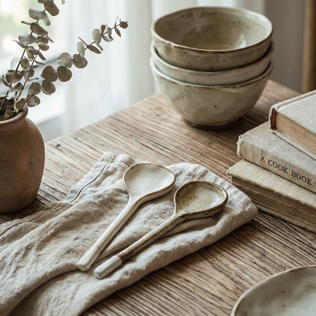 Rustic Ceramic Spoon – 13.6 / 16.3cm