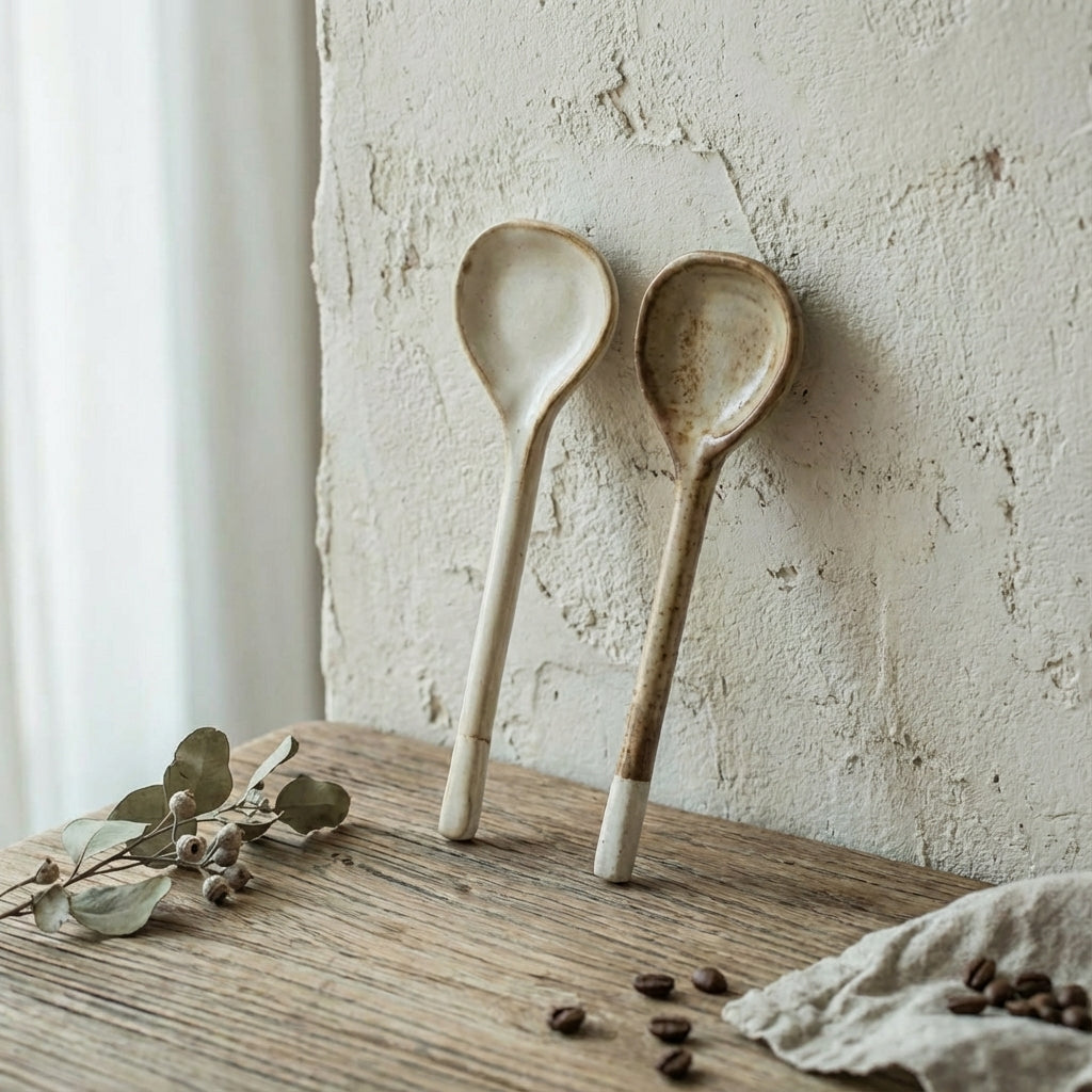 Rustic Ceramic Spoon – 13.6 / 16.3cm