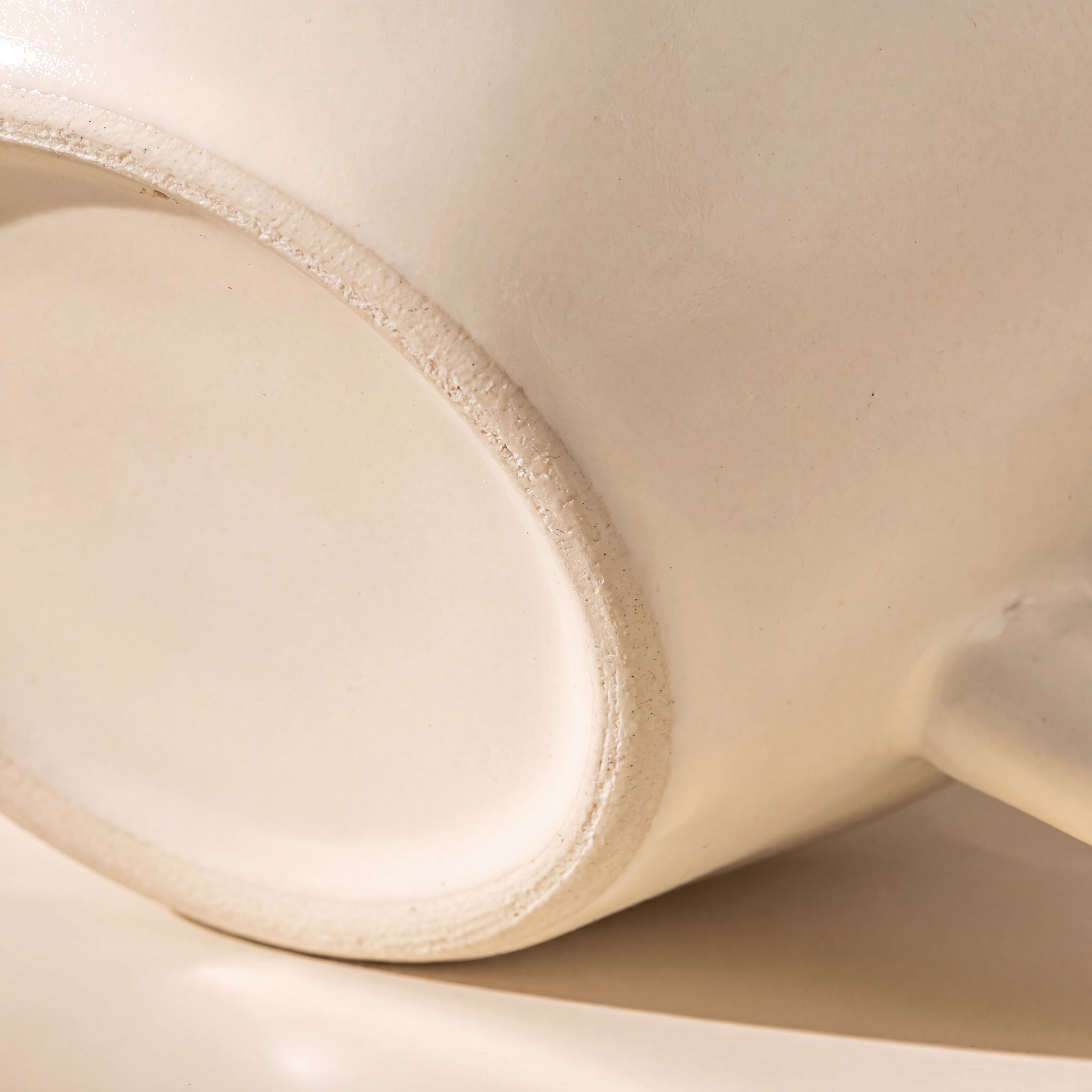 Cream White Scalloped Ceramic Cup & Saucer Set – 300ml