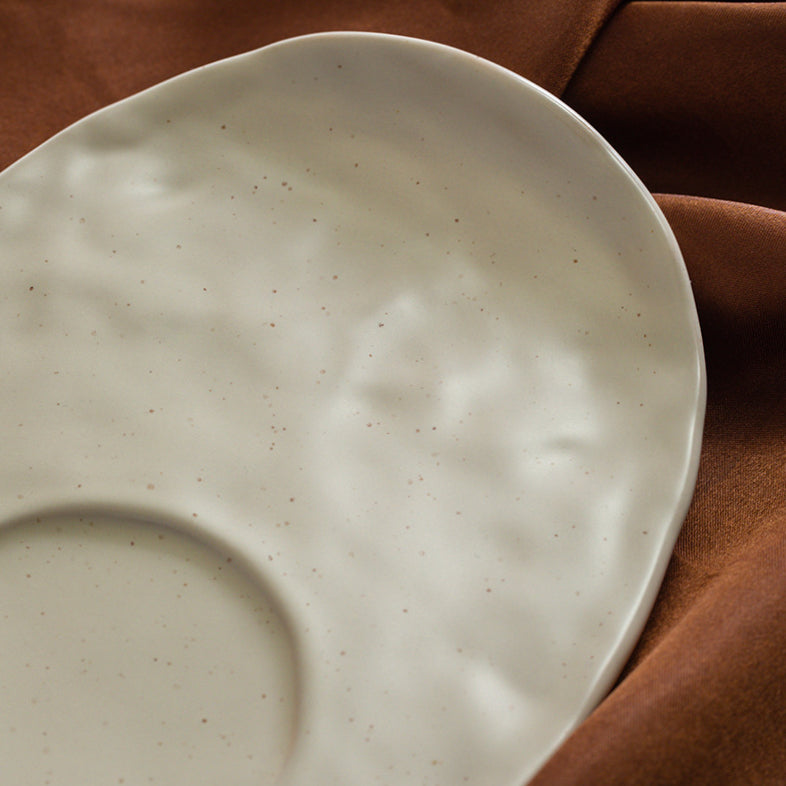 Minimalist Ceramic Cup & Oval Saucer Set – 100 / 180 / 230ml