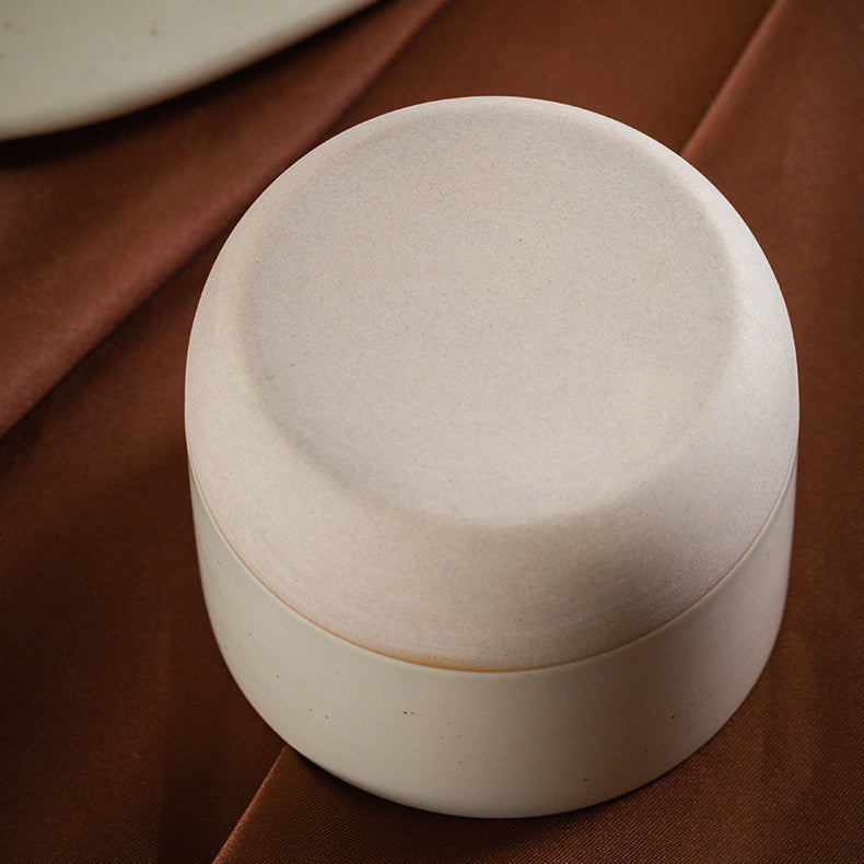 Minimalist Ceramic Cup & Oval Saucer Set – 100 / 180 / 230ml