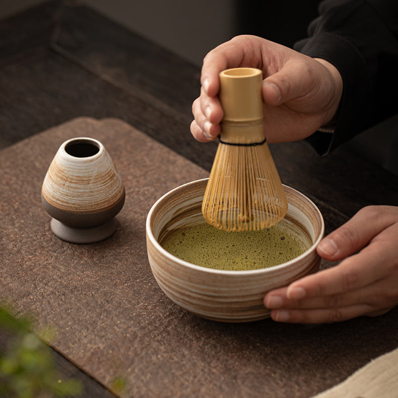 Half-Moon Ceramic Matcha Bowl – 480ml