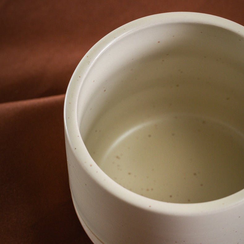Minimalist Ceramic Cup & Oval Saucer Set – 100 / 180 / 230ml