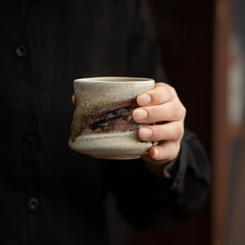 Four Seasons Kiln-Glazed Ceramic Cup – 230ml