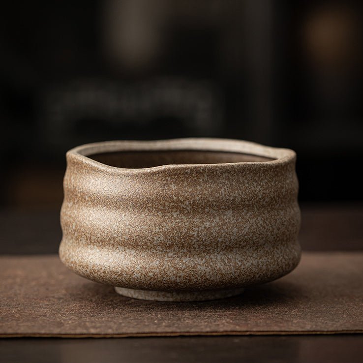 Wave Rim Ceramic Matcha Bowl – 600ml