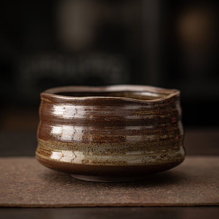 Wave Rim Ceramic Matcha Bowl – 600ml