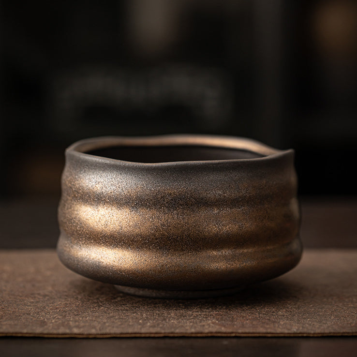 Wave Rim Ceramic Matcha Bowl – 600ml